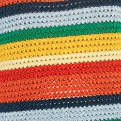 Marni x No Vacancy Inn Multicolor Stripe Crochet Mini Dress L