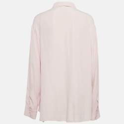 Marni Pink Crepe Button Front Long Shirt M