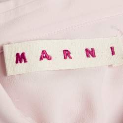 Marni Pink Crepe Button Front Long Shirt M