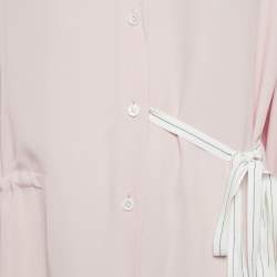 Marni Pink Crepe Button Front Long Shirt M