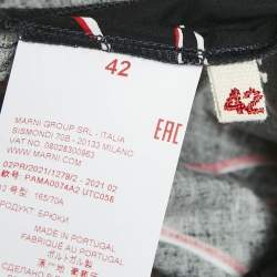 Marni Black/Red Floral Print Cotton Blouse and Pants Set M