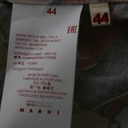 Marni Black/Red Floral Print Cotton Blouse and Pants Set M