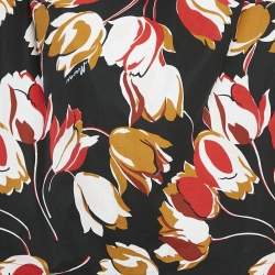 Marni Black/Red Floral Print Cotton Blouse and Pants Set M