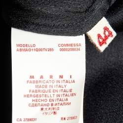 Pre Owned Marni Black Crepe Long Sleeve Midi Dress M