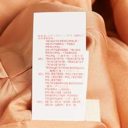 Marni Orange Crepe Pleated Sleeveless Short Dress M