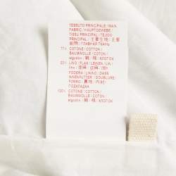 Pre Owned Marni Blue Printed Cotton Blend Sleeveless Short Dress M