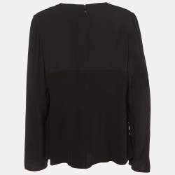 Marni Two-Tone Crepe Long Sleeve Top L