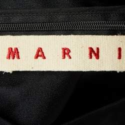 Marni Two-Tone Crepe Long Sleeve Top L