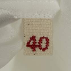 Pre Owned Marni White Cotton Sequined Collar Full Sleeve Shirt S