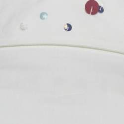 Pre Owned Marni White Cotton Sequined Collar Full Sleeve Shirt S