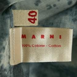 Marni Multicolor Cotton Half Sleeve Blouse S