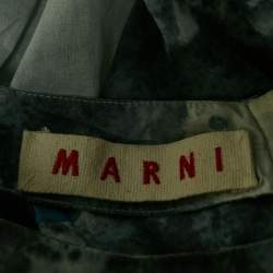 Marni Multicolor Cotton Half Sleeve Blouse S