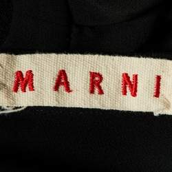 Pre Owned Marni Black Crepe Belted Sleeveless Mini Dress M