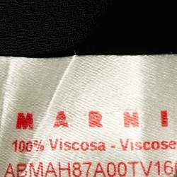 Pre Owned Marni Black Crepe Belted Sleeveless Mini Dress M