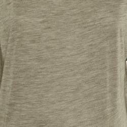 Marni Cream & Grey Wool Paneled Oversized Mini Dress M