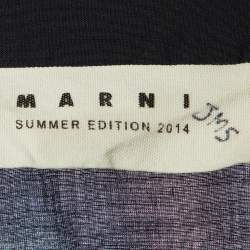 Marni Midnight Blue Cotton Short Sleeve Shirt M
