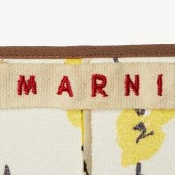 Marni Cream printed Silk Crepe Top M