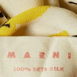 Marni Cream printed Silk Crepe Top M