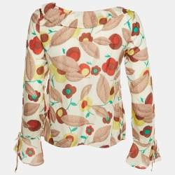 Marni Multicolor Floral Printed Silk Top S