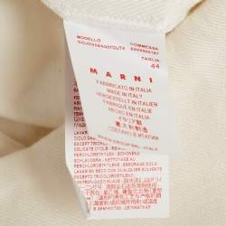 Marni White Denim Asymmetric Skirt XL