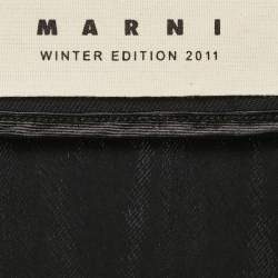Marni Black Satin Rib Hem Sleeveless Top S