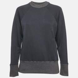 Marni Navy Blue Cotton Crew Neck Long Sleeve Sweatshirt S