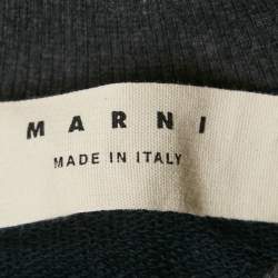 Marni Navy Blue Cotton Crew Neck Long Sleeve Sweatshirt S