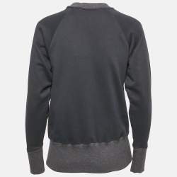 Marni Navy Blue Cotton Crew Neck Long Sleeve Sweatshirt S