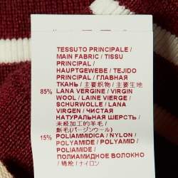 Marni Red/Blue Wool Knit Button Front Cardigan L