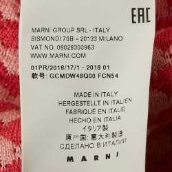 Marni Pink Honeycomb Pattern Cotton Sleeveless Jumper M
