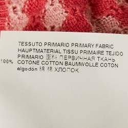 Marni Pink Honeycomb Pattern Cotton Sleeveless Jumper M