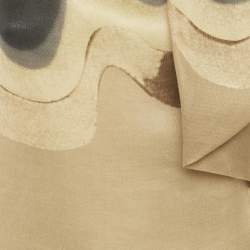 Pre Owned Marni Brown Printed Silk & Wool Ruffle Neck Sleeveless Top M