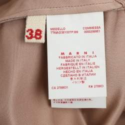 Marni Beige Satin Sleeveless Top S