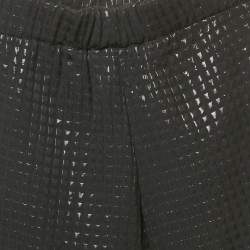 Marni Black Checks Lurex Trousers M