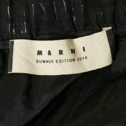 Marni Black Checks Lurex Trousers M