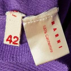 Marni Purple Cashmere Double Breasted Cardigan M