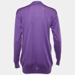 Marni Purple Cashmere Double Breasted Cardigan M
