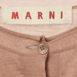 Pre Owned Marni Pale Pink Cashmere Knit Cardigan S