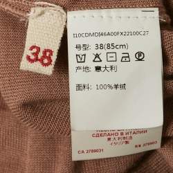 Pre Owned Marni Pale Pink Cashmere Knit Cardigan S