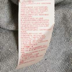 Pre Owned Marni Blue Denim Sleeve Print Oversized Coat S