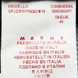 Pre Owned Marni Dark Blue Denim Button Front Long Coat S