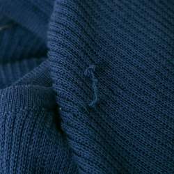 Pre Owned Marni Blue Rib Knit Tie-Up Detail Tank Top S