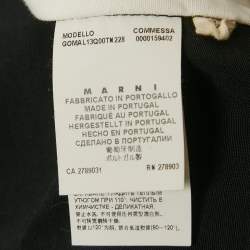 Pre Owned Marni Black Cotton Blend Pleated Knee Length Skirt S