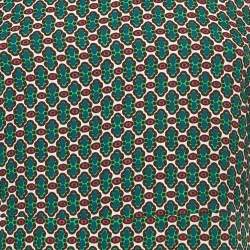 Pre Owned Marni Green Printed Crepe Midi Dress S