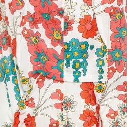 Pre Owned Marni Multicolor Floral Printed Cotton Sleeveless Midi Dress L