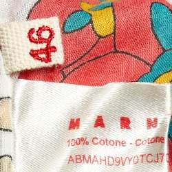 Pre Owned Marni Multicolor Floral Printed Cotton Sleeveless Midi Dress L