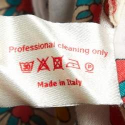 Pre Owned Marni Multicolor Floral Printed Cotton Sleeveless Midi Dress L