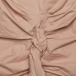 Pre Owned Marni Coral Pink Cotton Ruched Sleeveless Top M