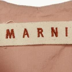 Pre Owned Marni Coral Pink Cotton Ruched Sleeveless Top M