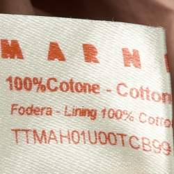 Pre Owned Marni Coral Pink Cotton Ruched Sleeveless Top M